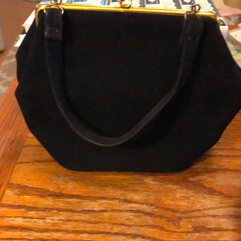 Vintage Velvet Black Purse